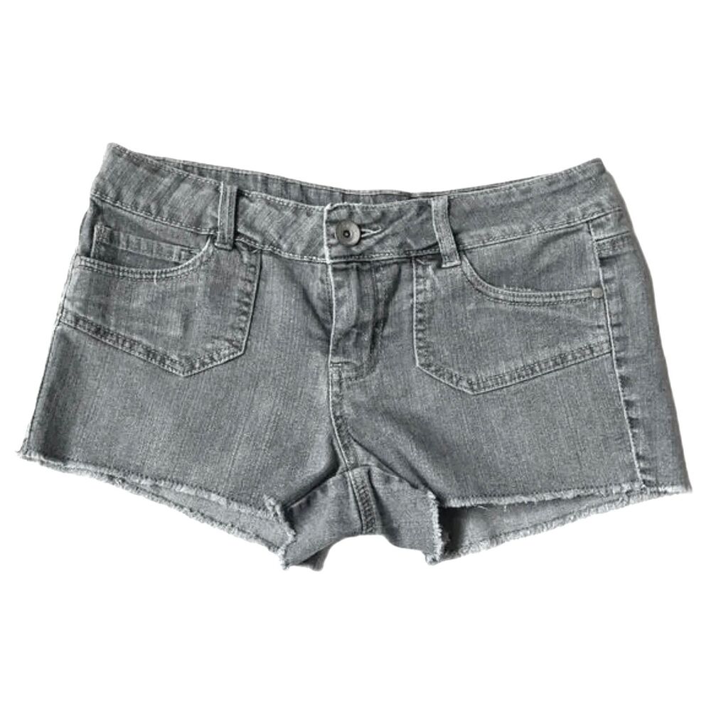 LEI Light Denim Jean Fringed Shorts Juniors Size 7